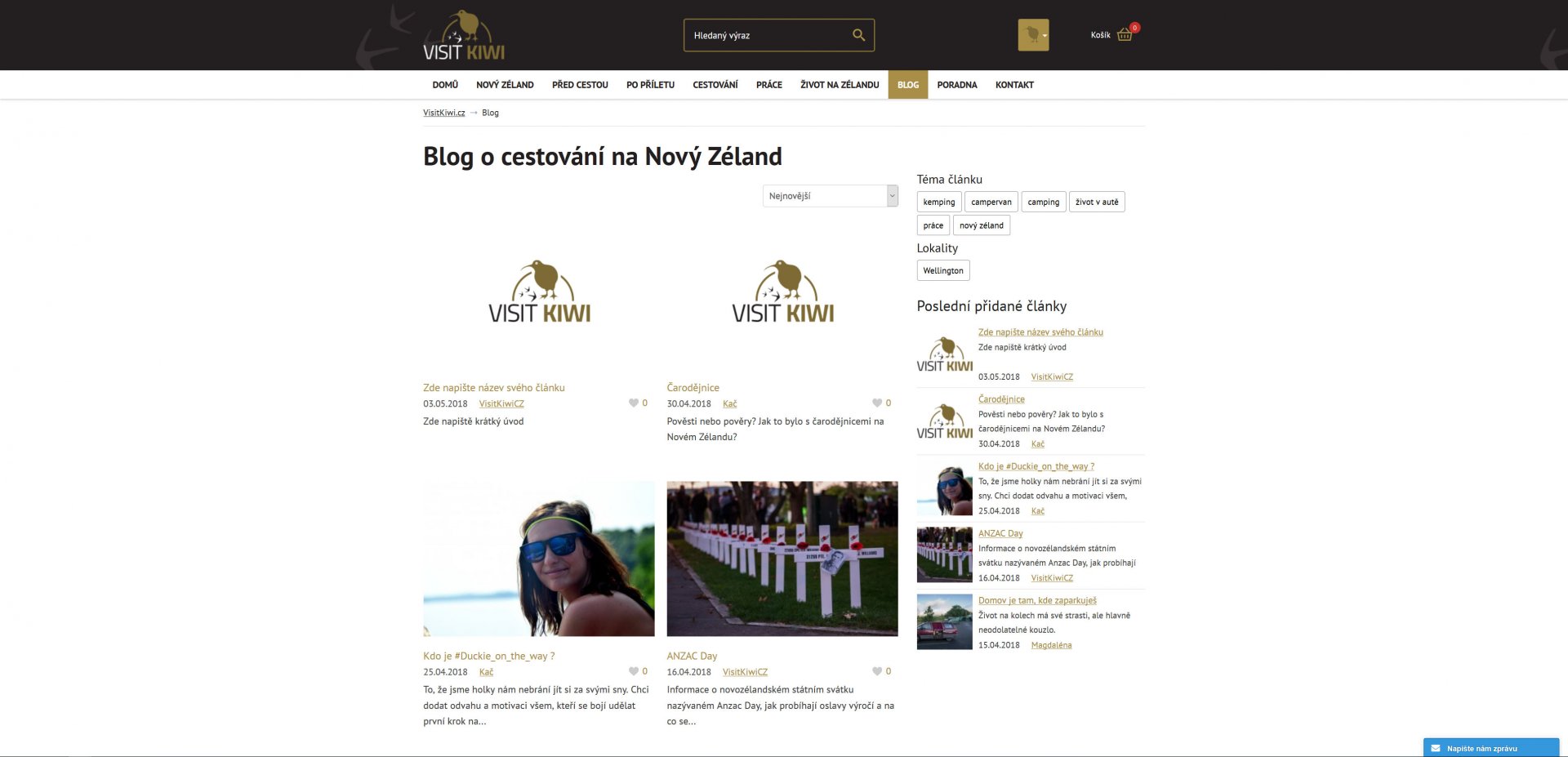 Po schválení se váš článek objeví v sekci "Blog"